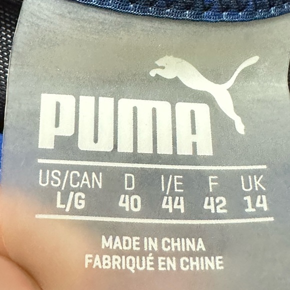 PUMA Womens Pwrshape Future Graphic Bra black blue feather print size L - Picture 6 of 6